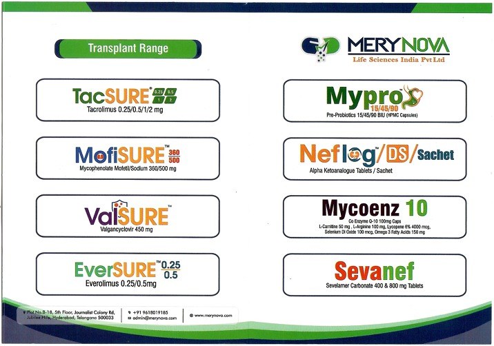 Merynova Transplant Range product sheet